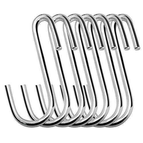 Products 30 pack cintinel heavy duty s hooks pan pot holder rack hooks hanging hangers s shaped hooks for kitchenware pots utensils clothes bags towels plants 1