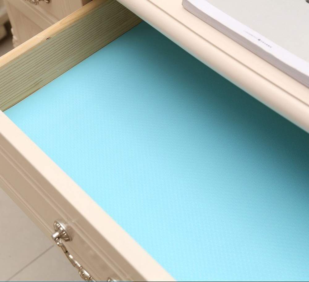 Best bloss premium quality shelf liner drawer pad refrigerator pad healthy fridge mats non adhesive antibacterial antifouling cabinet for kitchen home cupboard desks blue 17 7 59