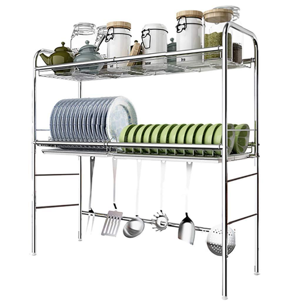 New dish rack over sink stainless steel 2 tier dish drying rack with drain board kitchen shelves free standing rack 5 size 93cm 28cm 81m