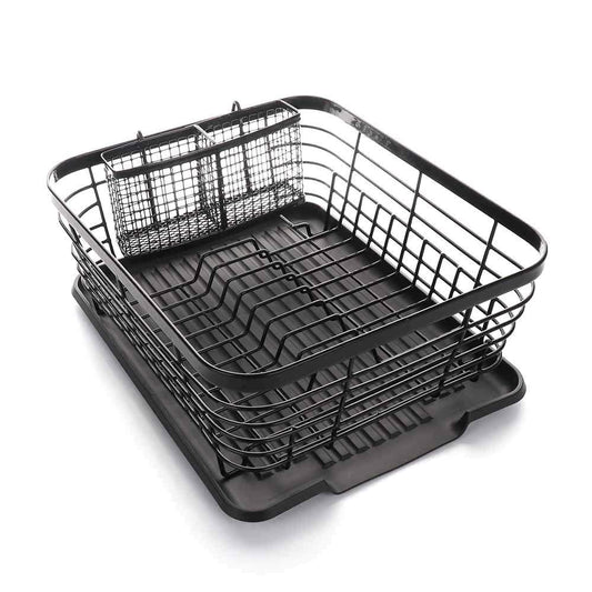 Buy now asdomo dish drying rack stainless steel dishes drainer with detachable drainboard rustproof organizer utensils holder for kitchen counter