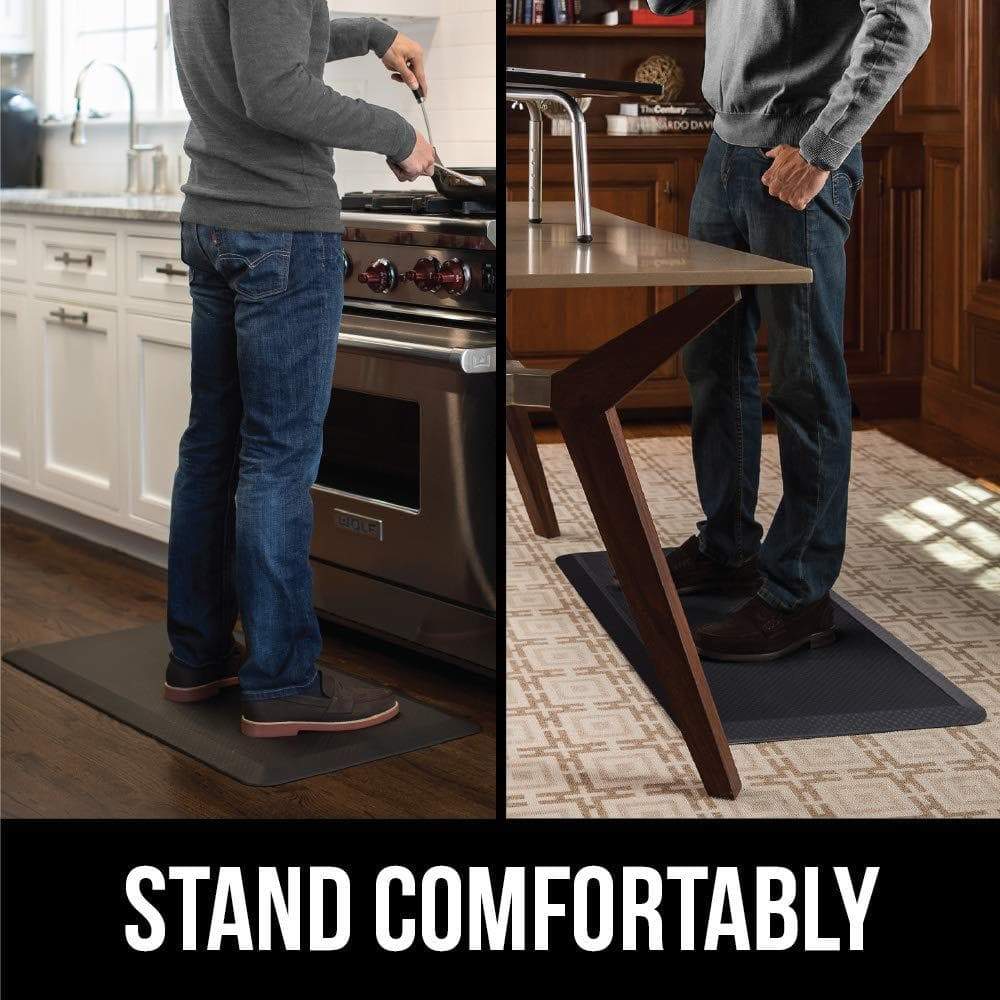 The best kangaroo original standing mat kitchen rug anti fatigue comfort flooring phthalate free commercial grade pads waterproof ergonomic floor pad for office stand up desk 32x20 brown