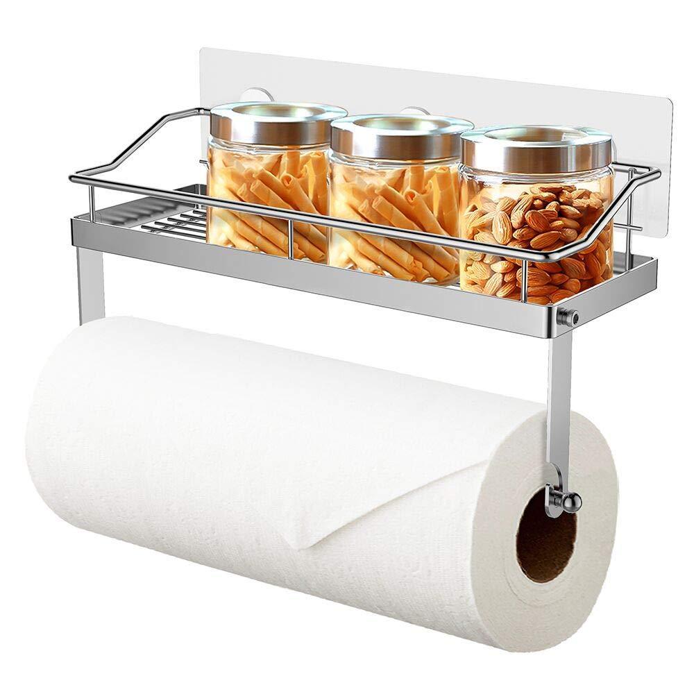 Related odesign 2 in 1 paper towel holder with shelf for kitchen shower bathroom sus 304 stainless steel no drilling