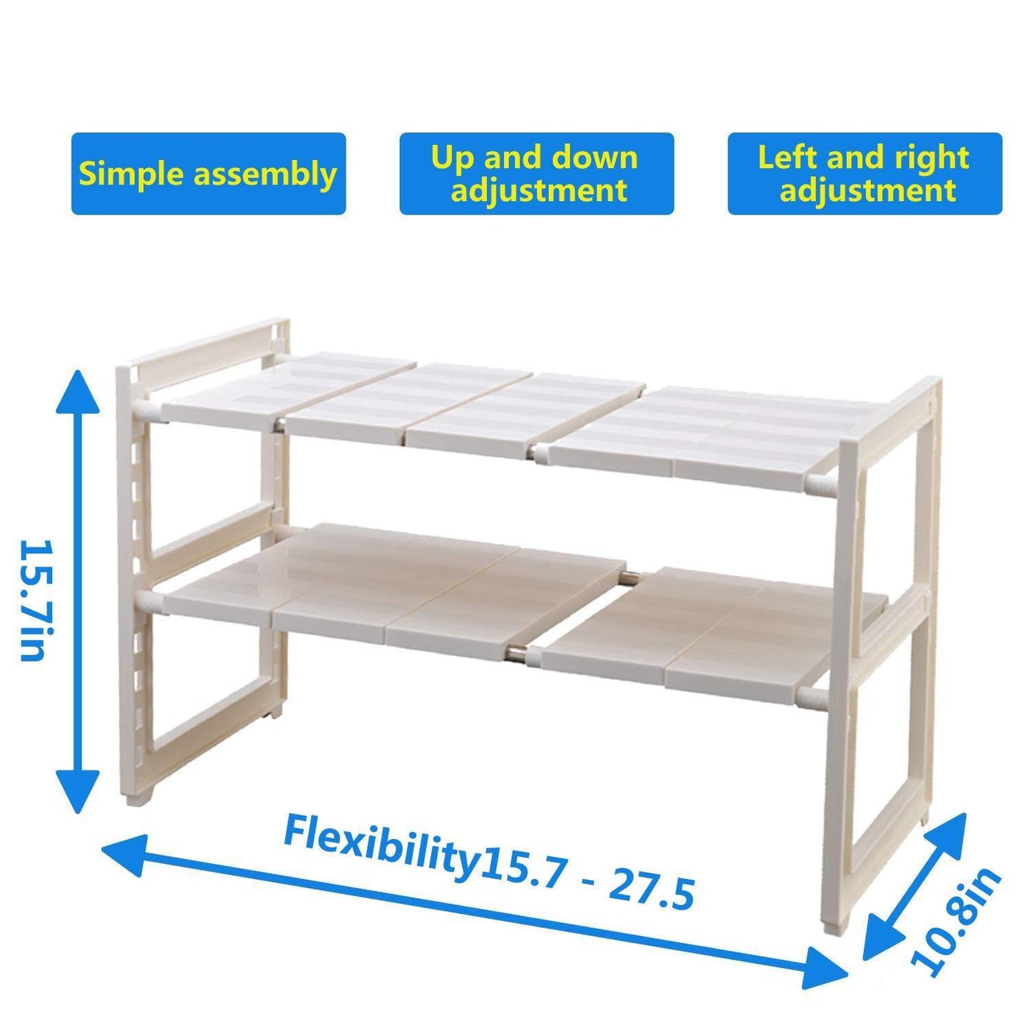 Save on expandable under sink rack 2 tier adjustable multifunctional countertop storage microwave rack shelving unit multipurpose tidy organizer storage shelf for kitchen bathroom and garden