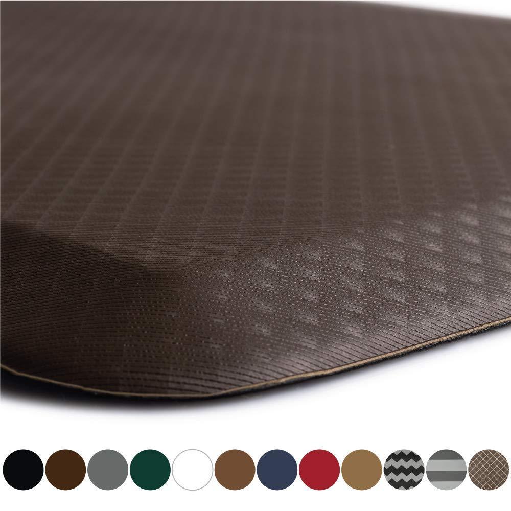 Storage kangaroo original standing mat kitchen rug anti fatigue comfort flooring phthalate free commercial grade pads waterproof ergonomic floor pad for office stand up desk 32x20 brown