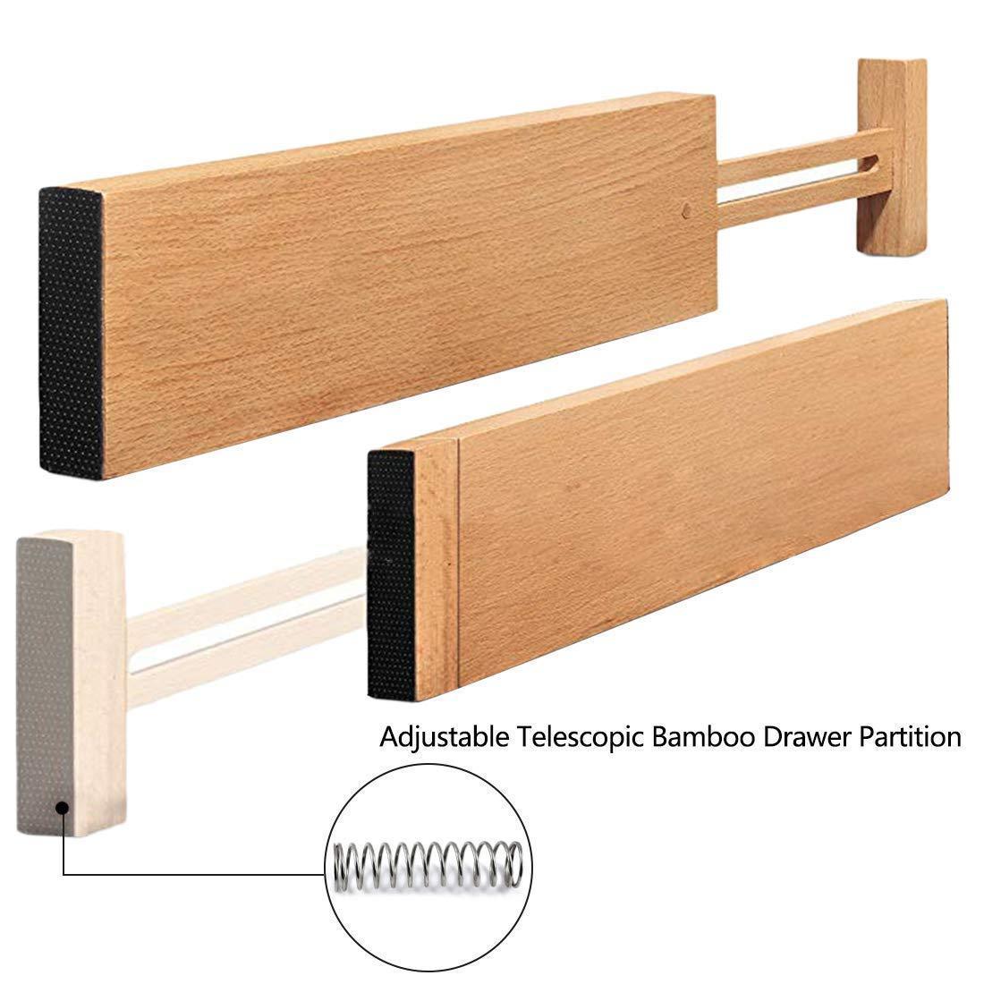 Explore unuber bamboo kitchen drawer dividers drawer organizers expandable drawer dividers separators organizers for in kitchen dresser bathroom bedroom desk baby drawer