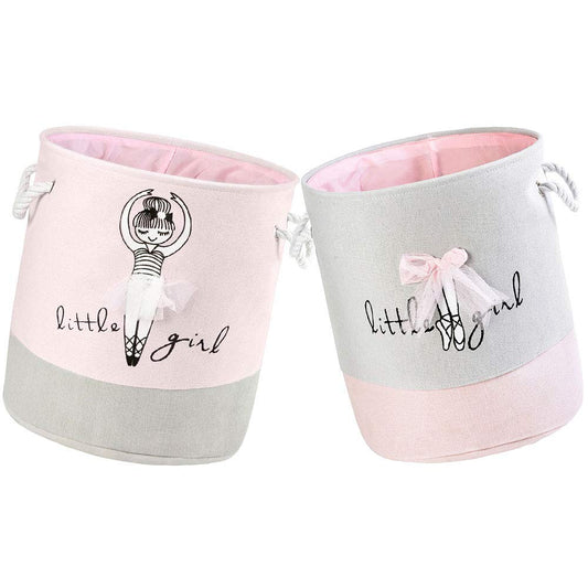 Laundry Basket Cotton Linen Nursery Hamper Waterproof Collapsible Storage Cases Organizer for Bedroom, Clothes, Toys, Bathrooms, Nursery Dorm or Closet