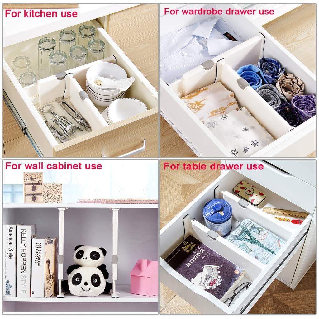 Results hipiwe drawer dividers organizer expandable dresser drawer organizers adjustable foam ends drawer organization separators for kitchen bedroom bathroom office drawers pack of 3