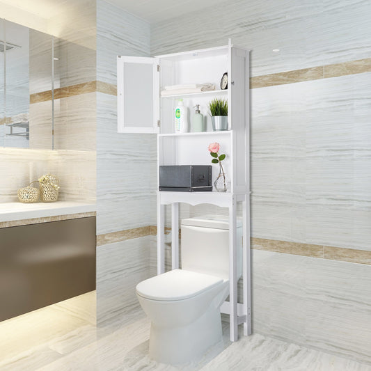 Kinbor 3 Shelf Over The Toilet Bathroom Space Saver, Cottage Collection Bathroom Spacesaver, White