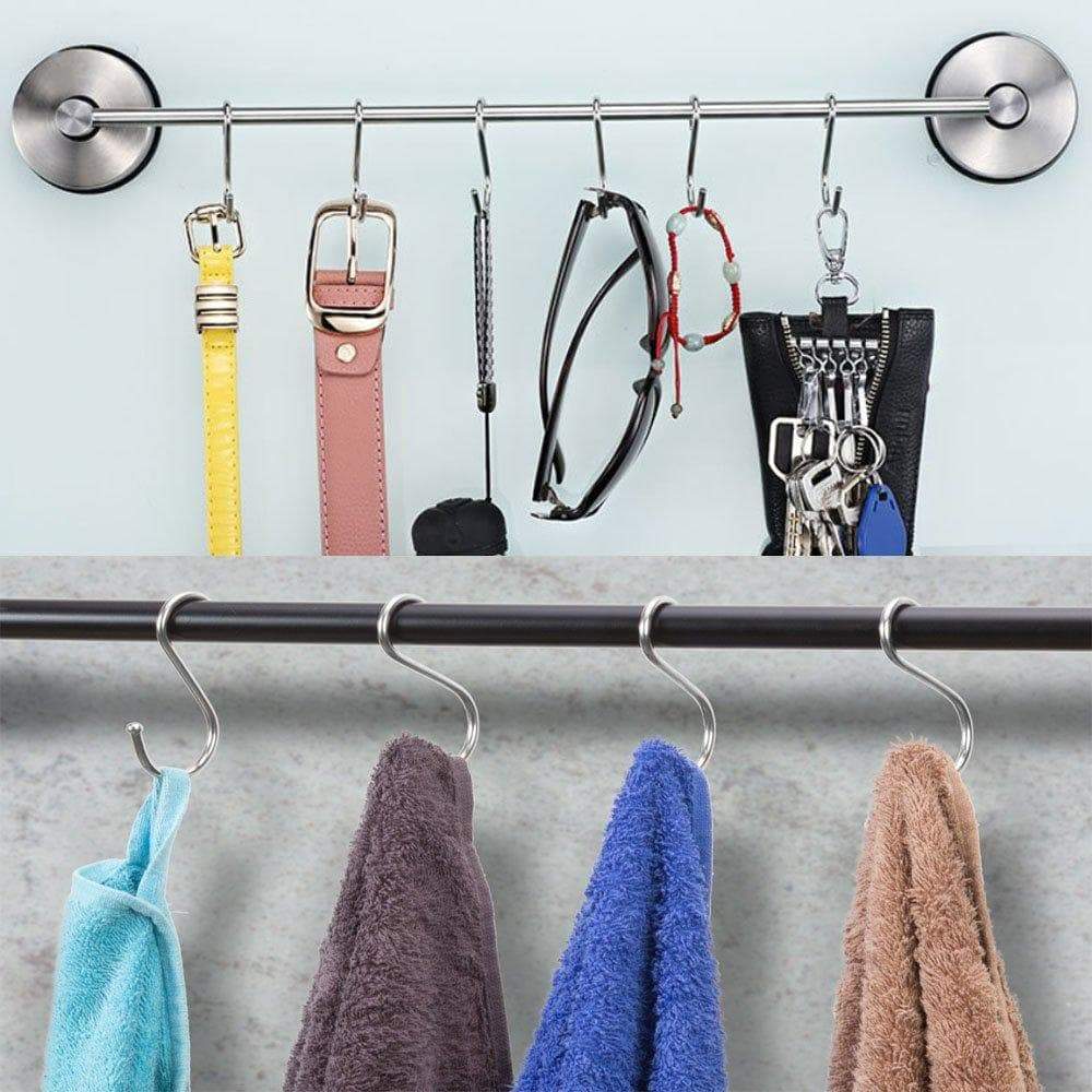 Shop for kitovet medium s hooks heavy duty stainless steel s shaped hanging hooks for hanging metal kitchen pot pan hanger storage rack closet s type hooks multiple uses