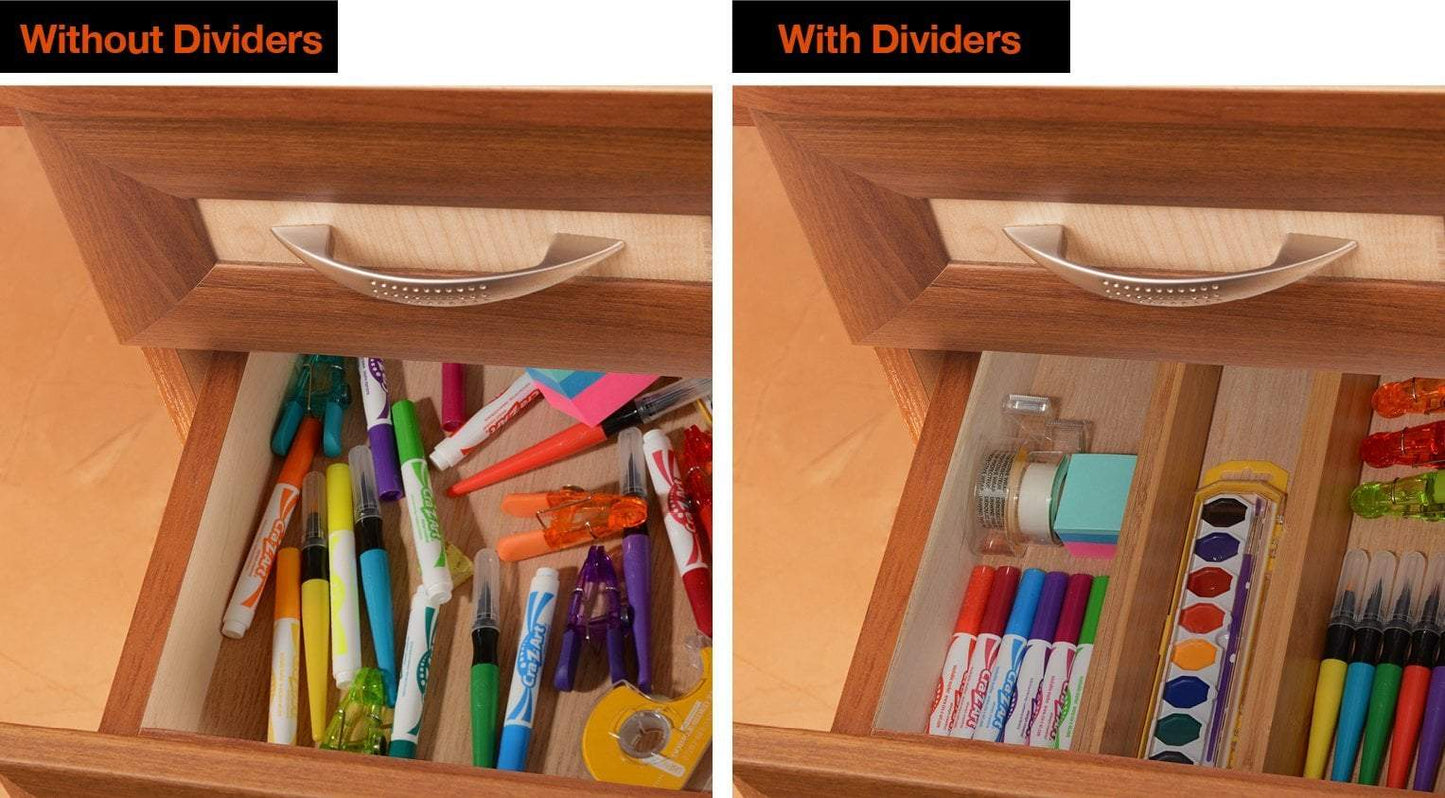 Cheap bamboo kitchen drawer dividers organizers set of 6 spring loaded adjustable drawer separators for home and office organization
