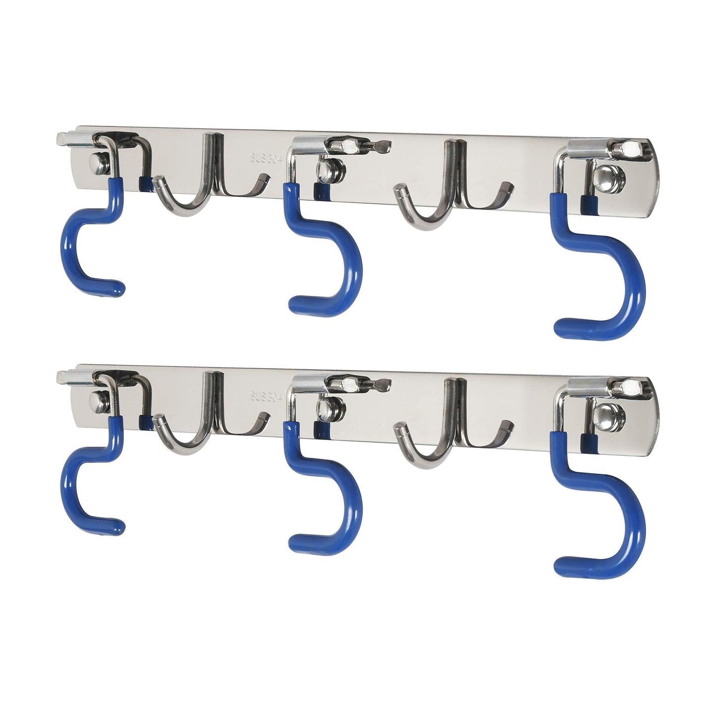 Shop here webi broom mop holder sturdy stainless steel cleaning tool organizer hanger rack with 2 fixed hook 3 s hook for kitchen garage garden 2 pack