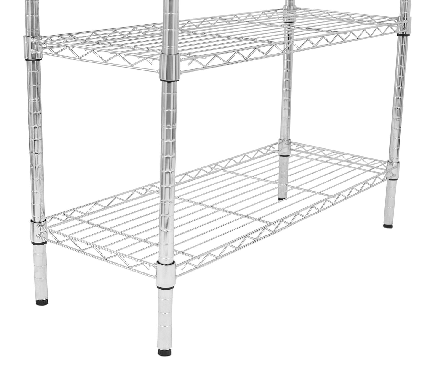 Cheap internets best 3 tier bakers rack chrome kitchen storage shelving adjustable wire stand with removable cutting board and 6 hanging hooks