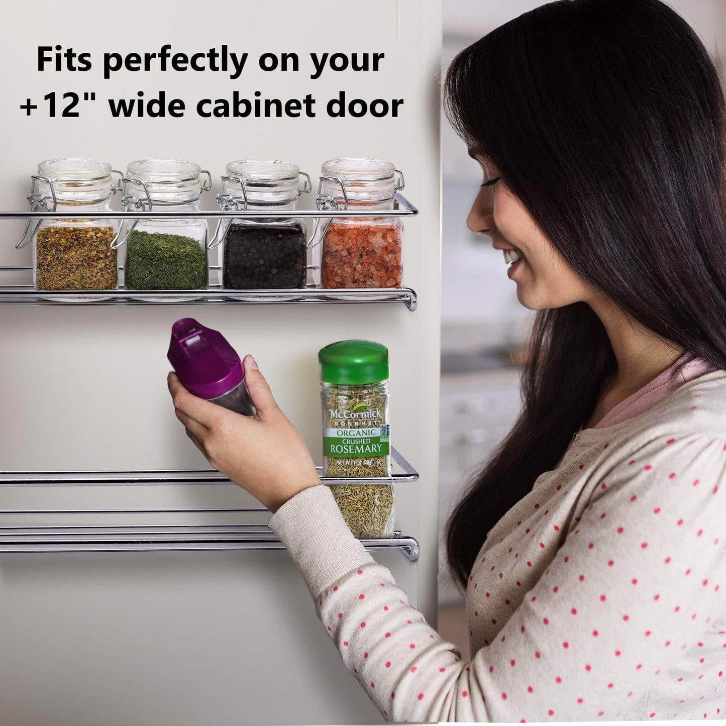 Online shopping gorgeous spice rack organizer for cabinets or wall mounts space saving set of 4 hanging racks perfect seasoning organizer for your kitchen cabinet cupboard or pantry door