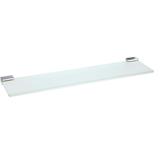 BR NY Wall Mounted Glass Storage Shelf Organizer Towel Rack 19.7 inch - Zinc