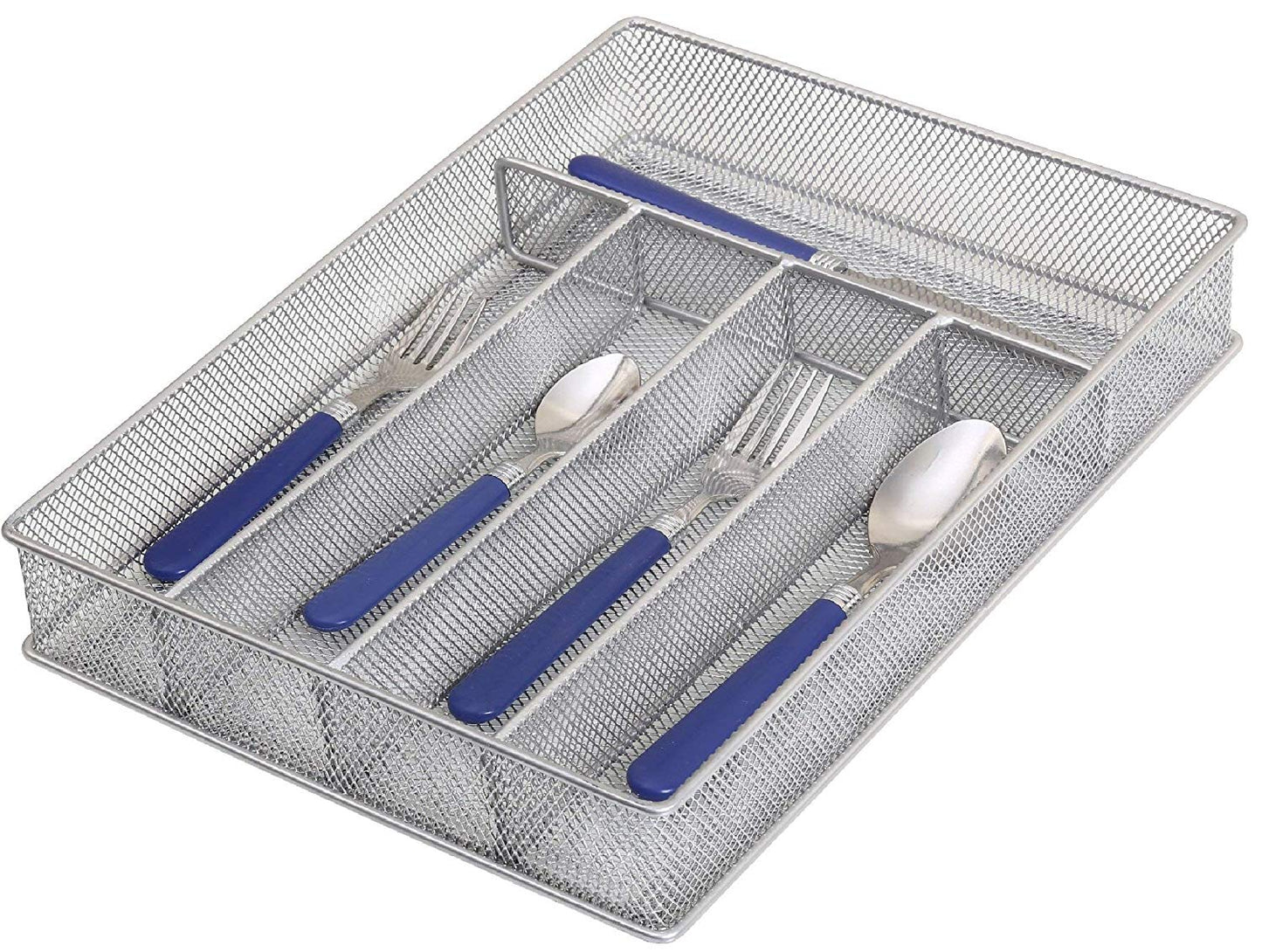 YBM Home In-Drawer Silverware Organizer with Dividers, Kitchen Drawer Organizer with 5 Compartments for Utensils, Cutlery and Office Supplies Storage