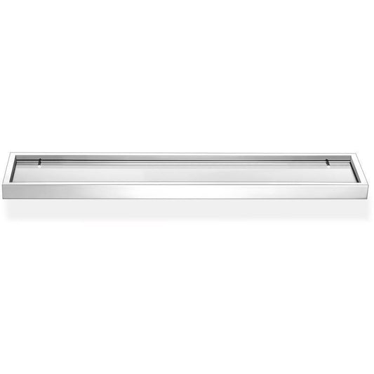 SCBA Valanio Wall Mounted Glass Storage Shelf Organizer Towel Rack 23.6", Brass